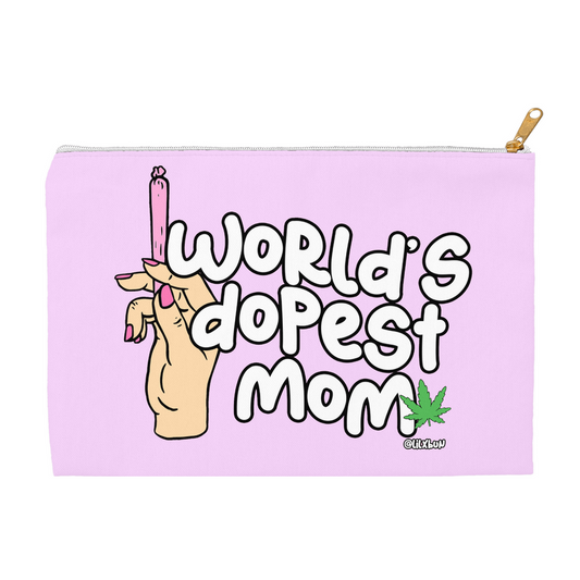 Worlds Dopest Mom Accessory Pouch Ships Seperately