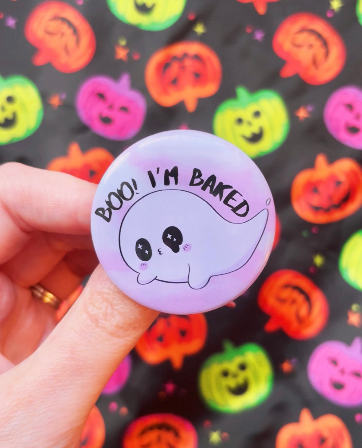 BOO! I'm baked 1.75" button