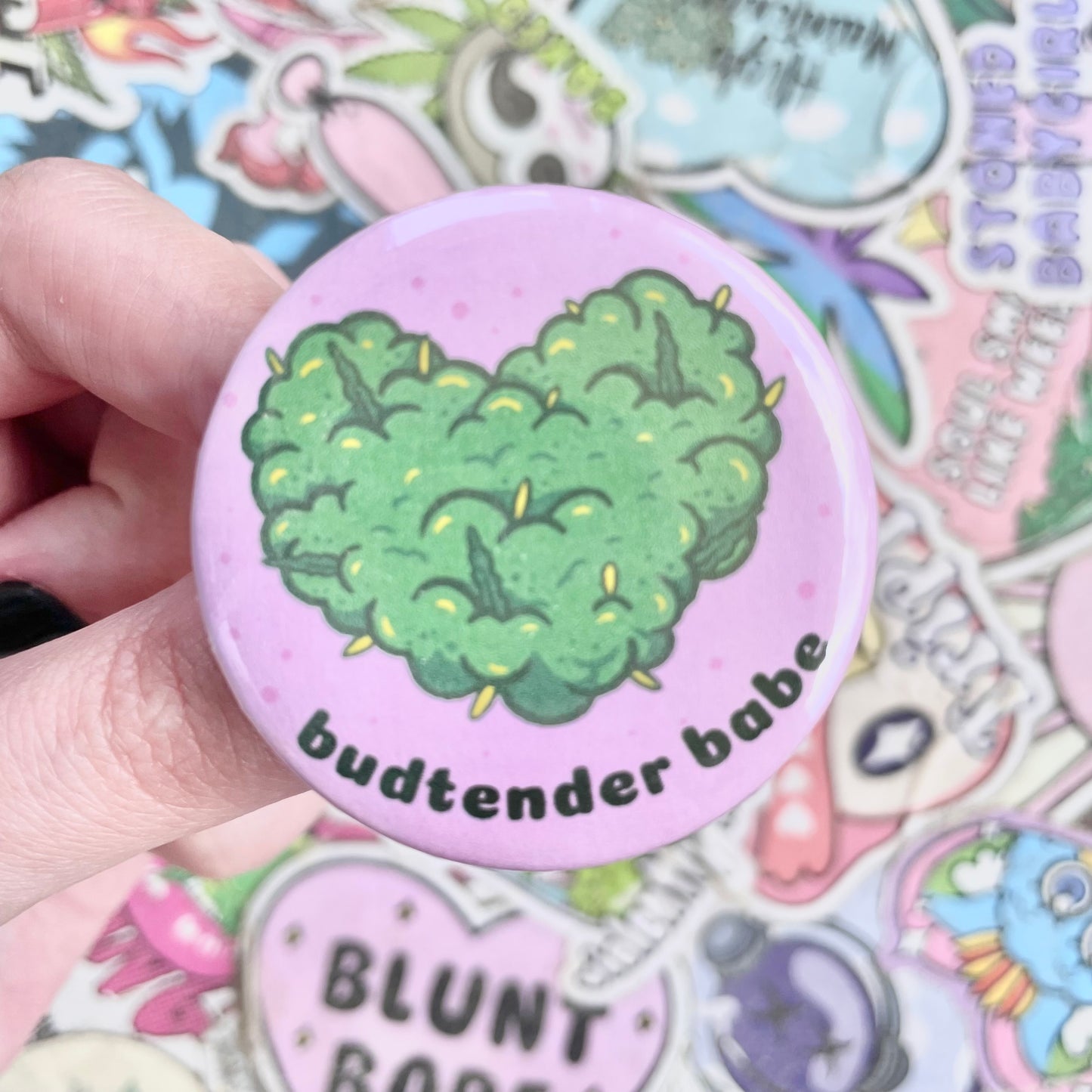 Pink Budtender Button 1.75”