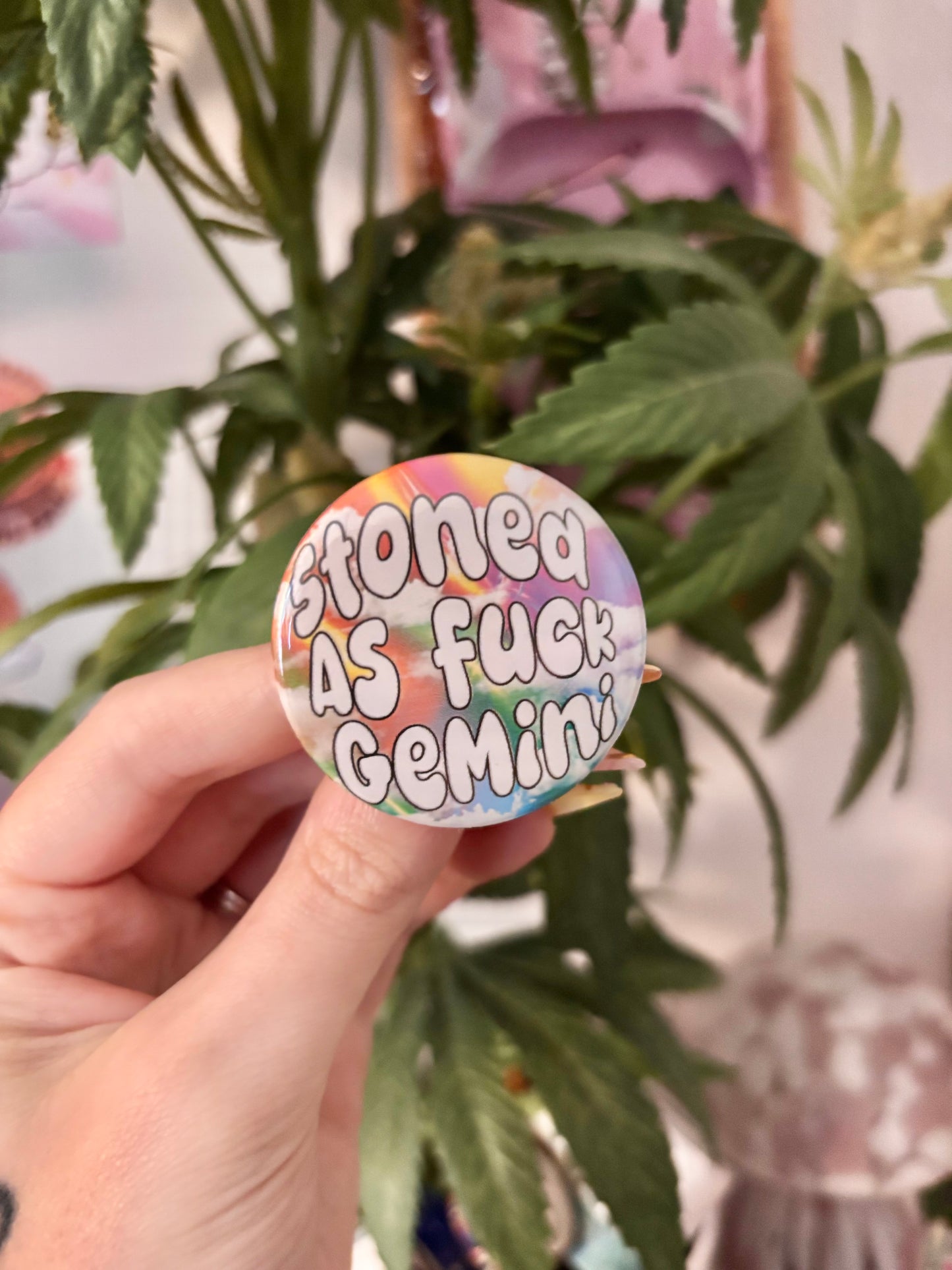 Stoned Gemini Button