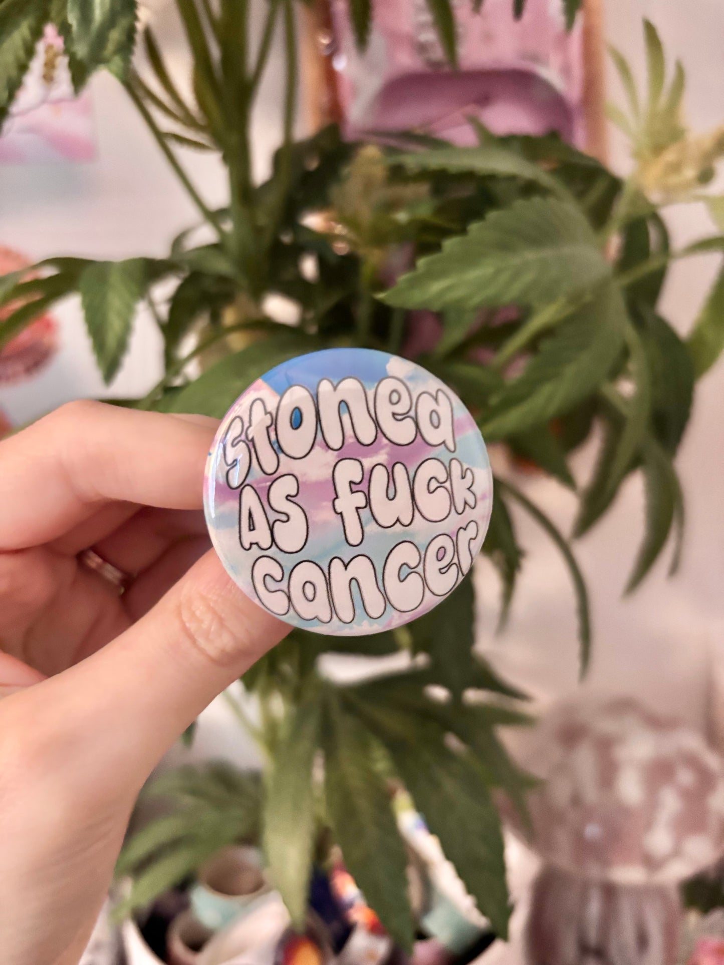 Stoned Cancer Button