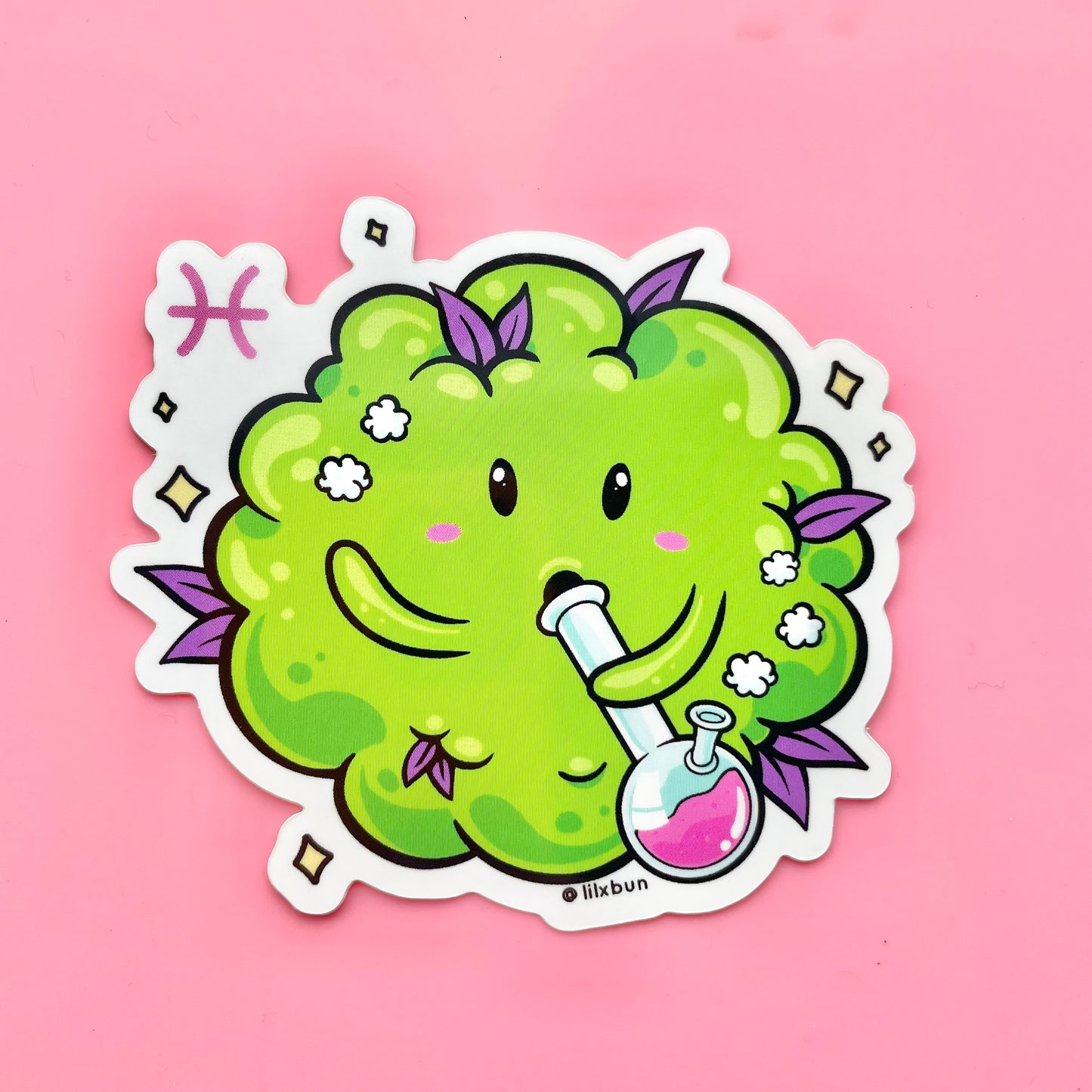 Pisces Nug Zodiac Sticker 3"