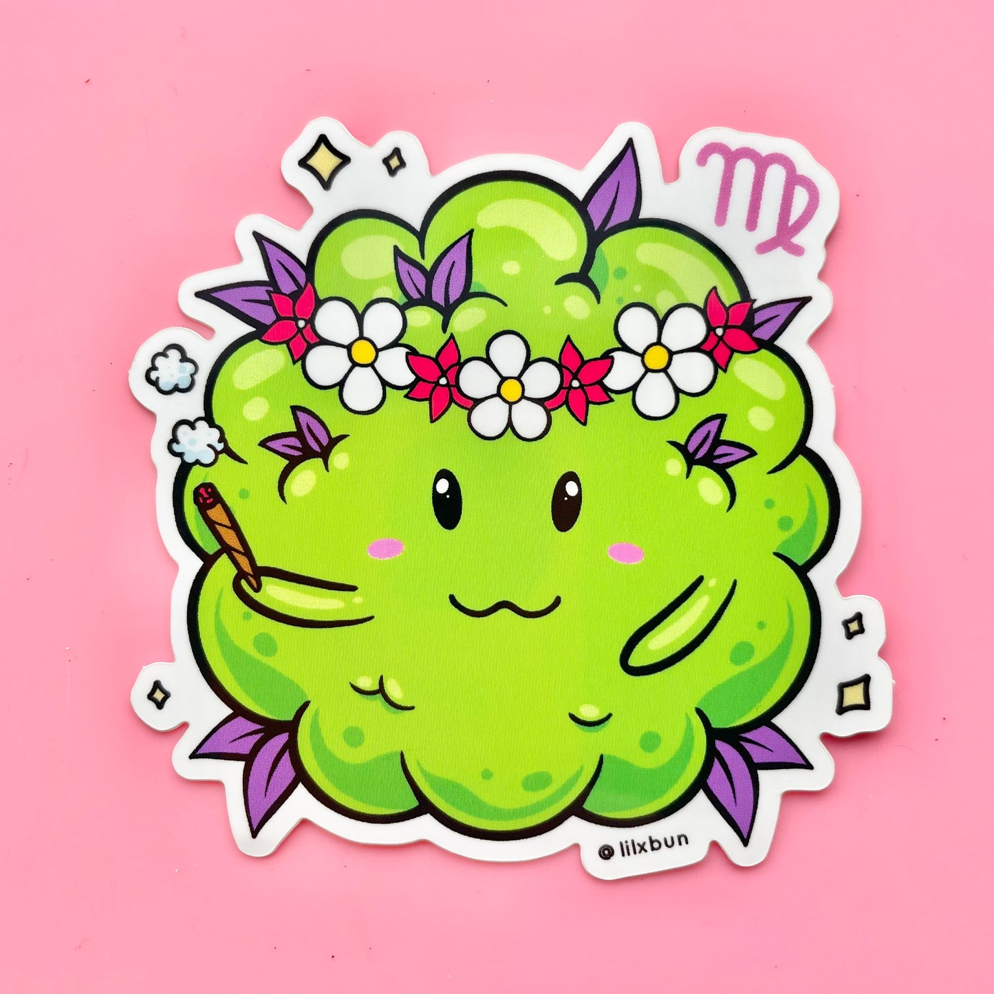 Virgo Nug Zodiac Sticker 3"