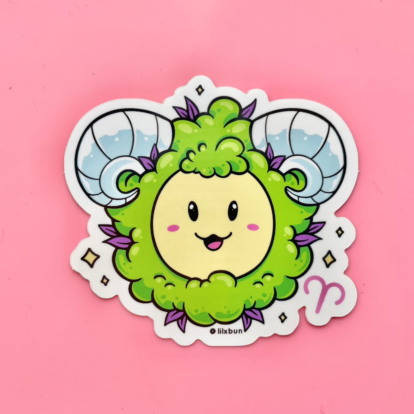 Aries Nug Zodiac Sticker 3"