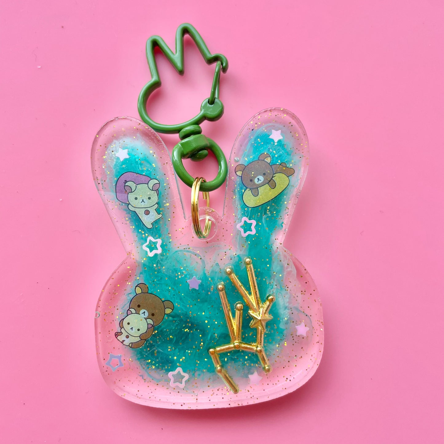 Virgo Bun Resin Holographic Keychain
