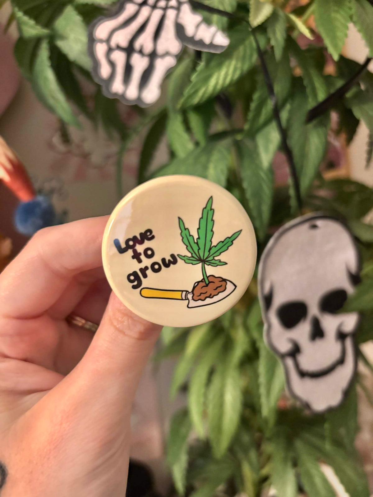 Love to Grow Yellow Button