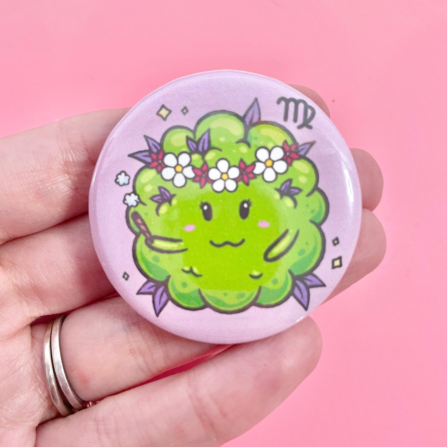 Virgo Nug Button 1.75"