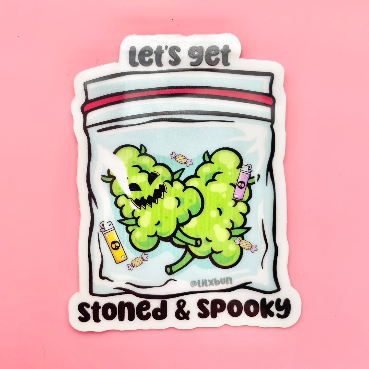 Halloween Treats Glow in the Dark Sticker