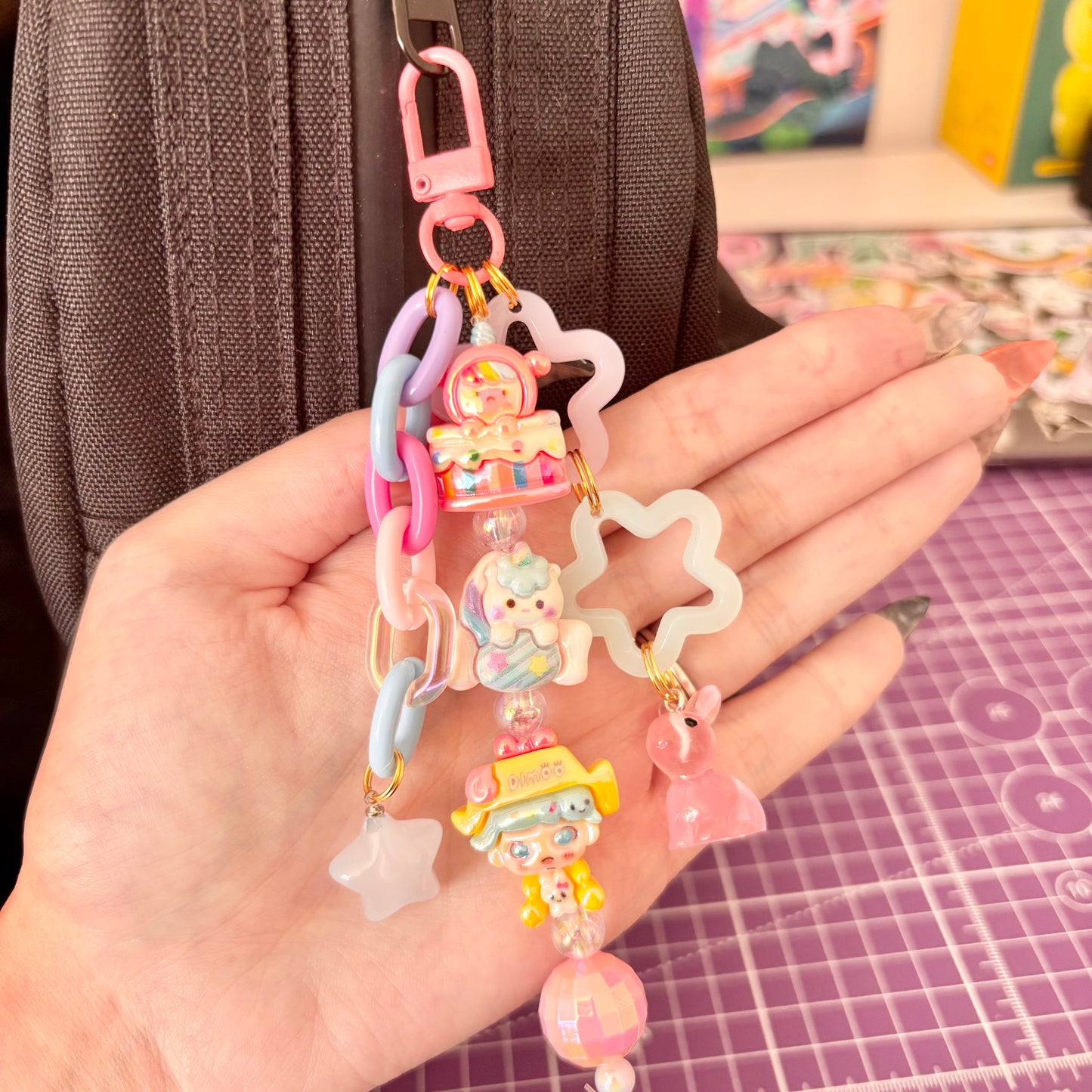 Cotton Candy Skies Keychain