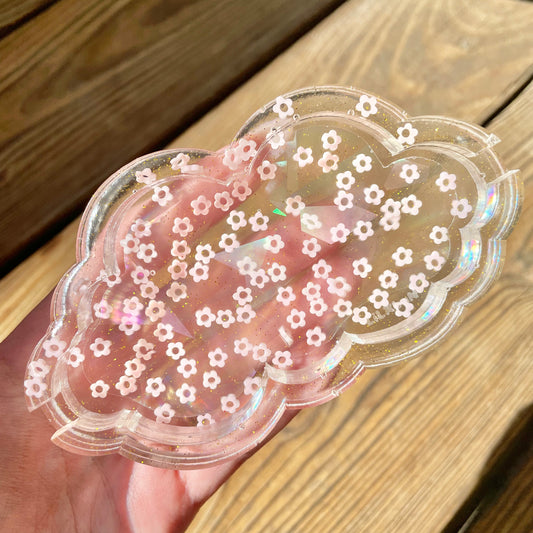 Spring Floral Holographic Cloud Tray