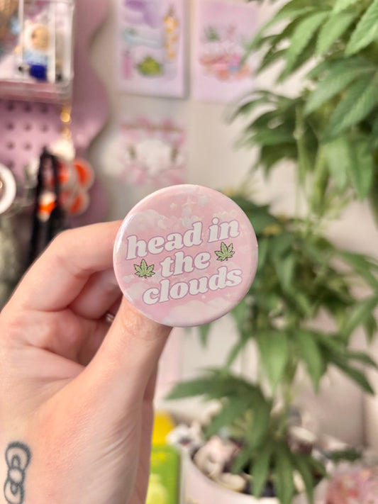 Head in the Cloud 1.75" button