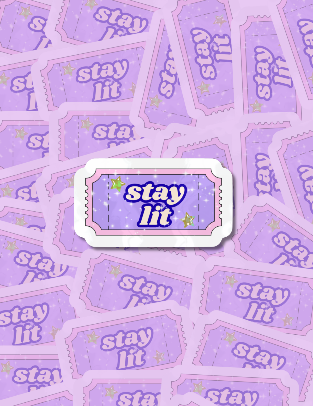 Stay Lit Ticket Exclusive Mini Sticker