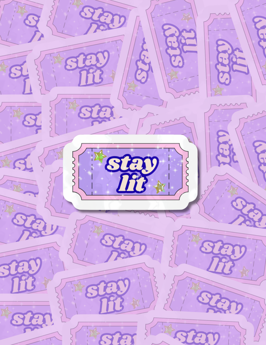 Stay Lit Ticket Exclusive Mini Sticker