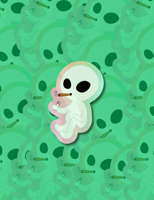 Smokin Alien Exclusive Sticker