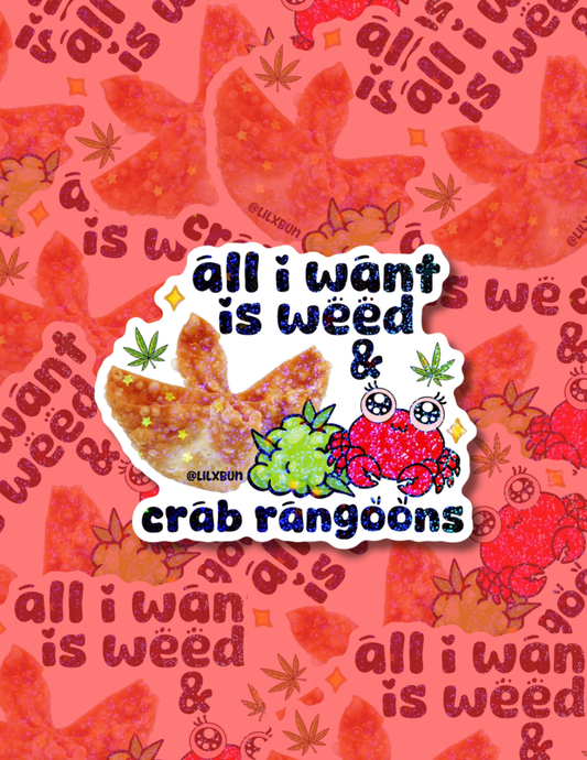 Crab Rangoon Vinyl Sticker