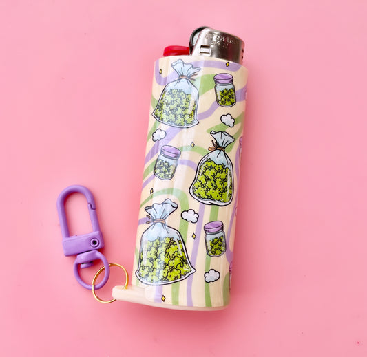 By the lb Holographic Keychain Lighter Case