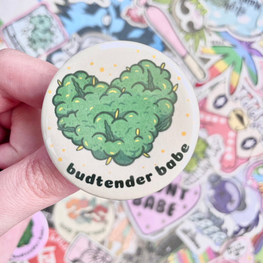 Yellow Budtender Button 1.75”