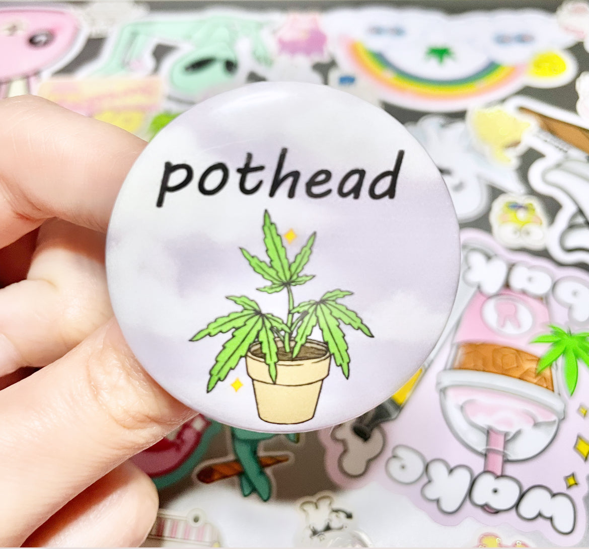 Pothead Button 1.75”