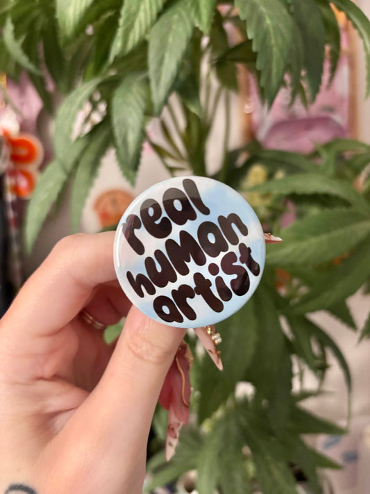 Real Human Artist 1.75" button