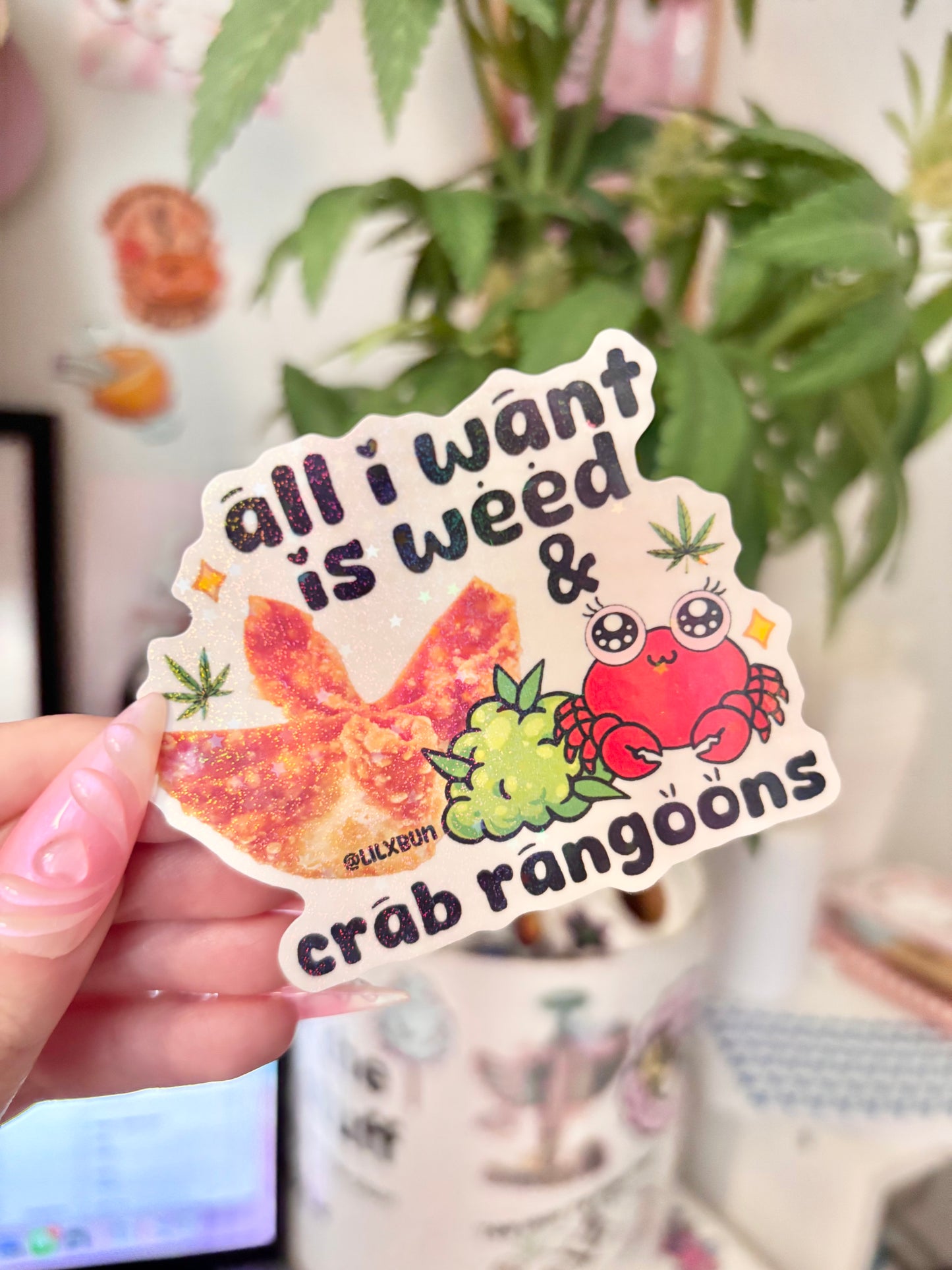 Crab Rangoon Vinyl Sticker