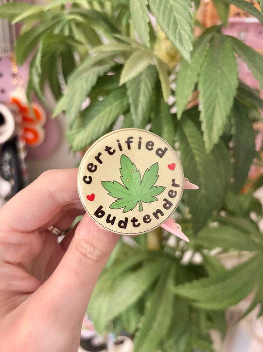 Certified Budtender 1.75" button