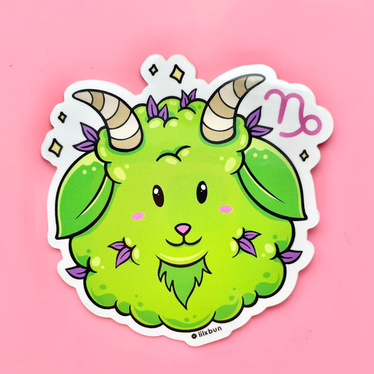 Capricorn Nug Zodiac Sticker 3"