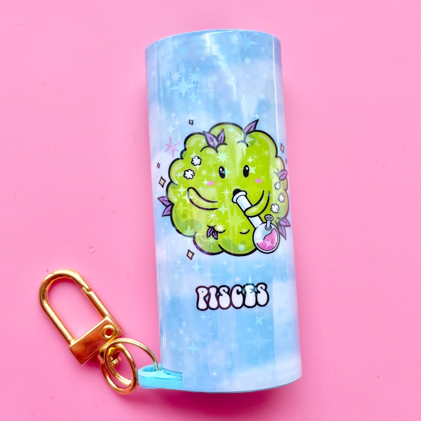 Pisces Holographic Keychain Lighter Case