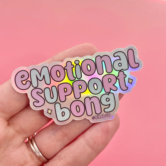 Holographic Emotional Support Sticker