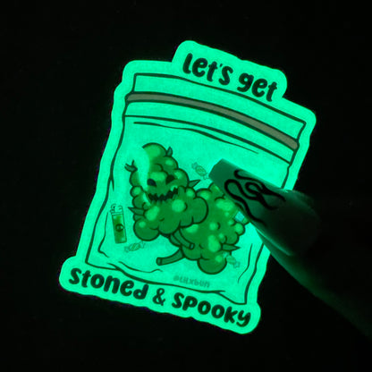 Halloween Treats Glow in the Dark Sticker