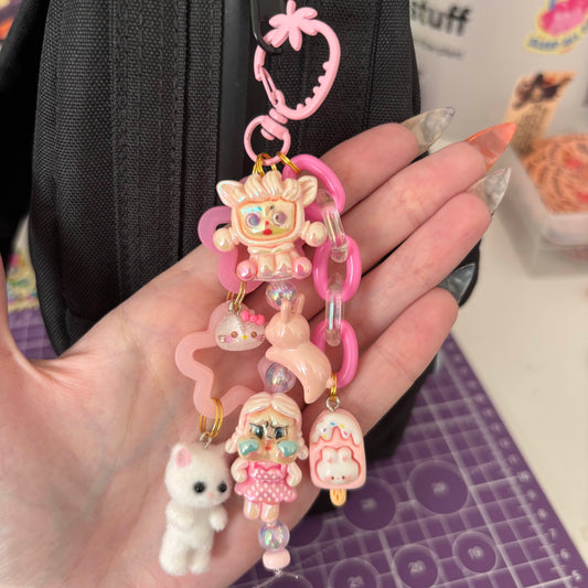 Kitty Ice Cream Party Keychain