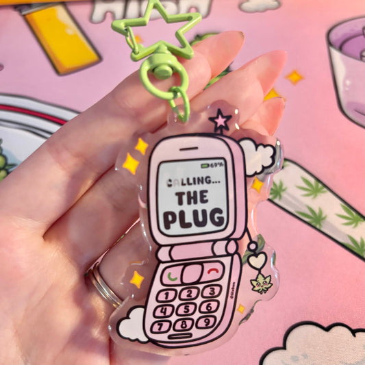 Plug Callin Acrylic Keychain