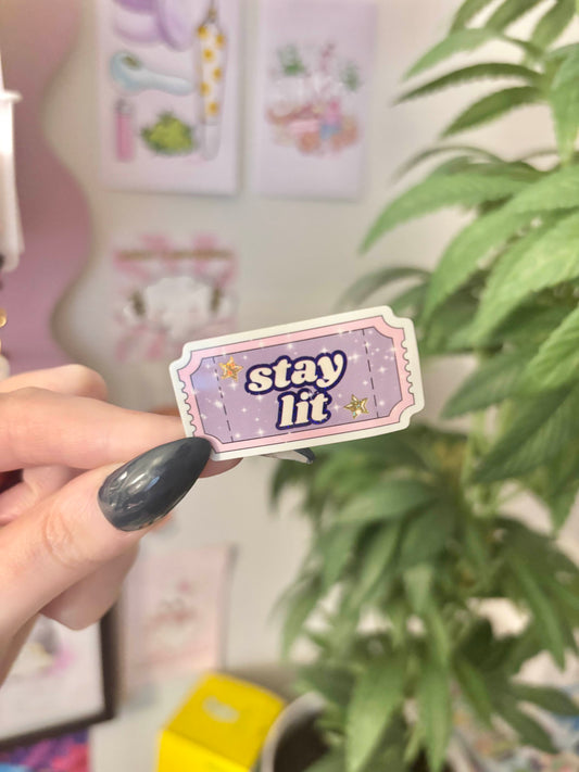 Stay Lit Ticket Exclusive Mini Sticker