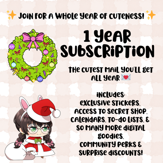 Lilxbun Sticker Club 1 Year Subscription