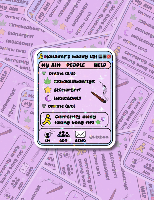 stoney messenger holographic sticker