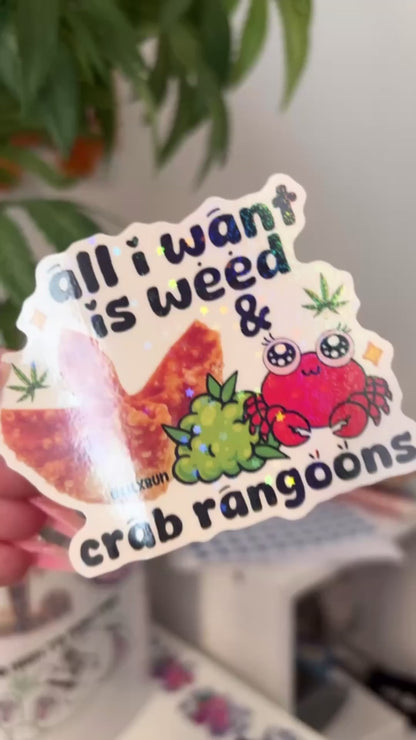 Crab Rangoon Vinyl Sticker