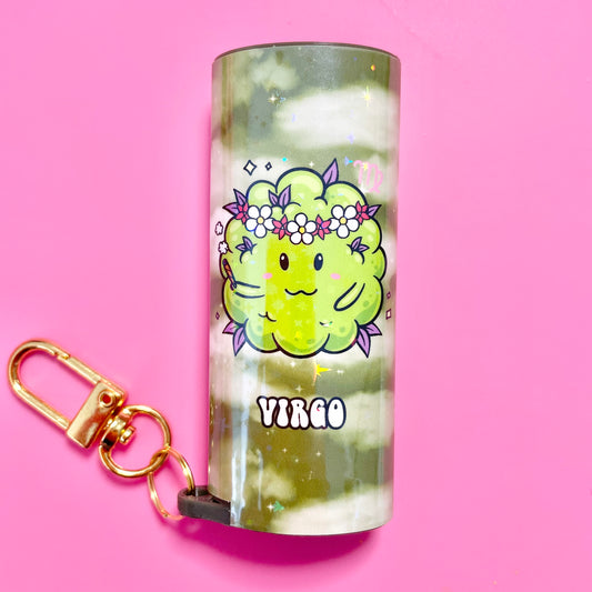 Virgo Holographic Keychain Lighter Case