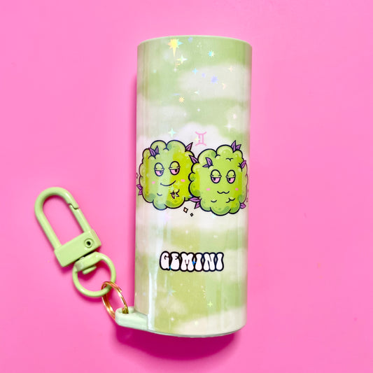 Gemini Holographic Keychain Lighter Case